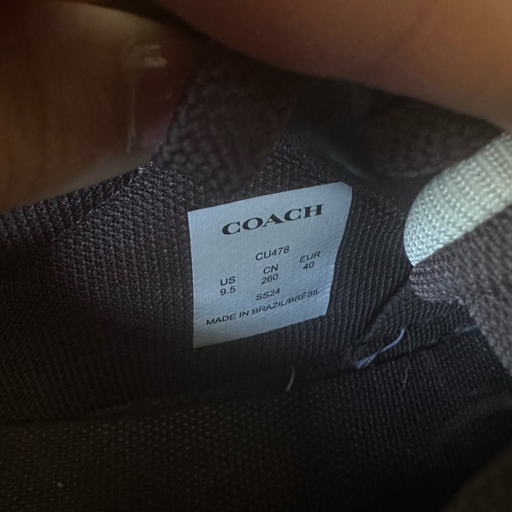 Coach Signature Brown and Tan Sneakers - Picture 4 of 4